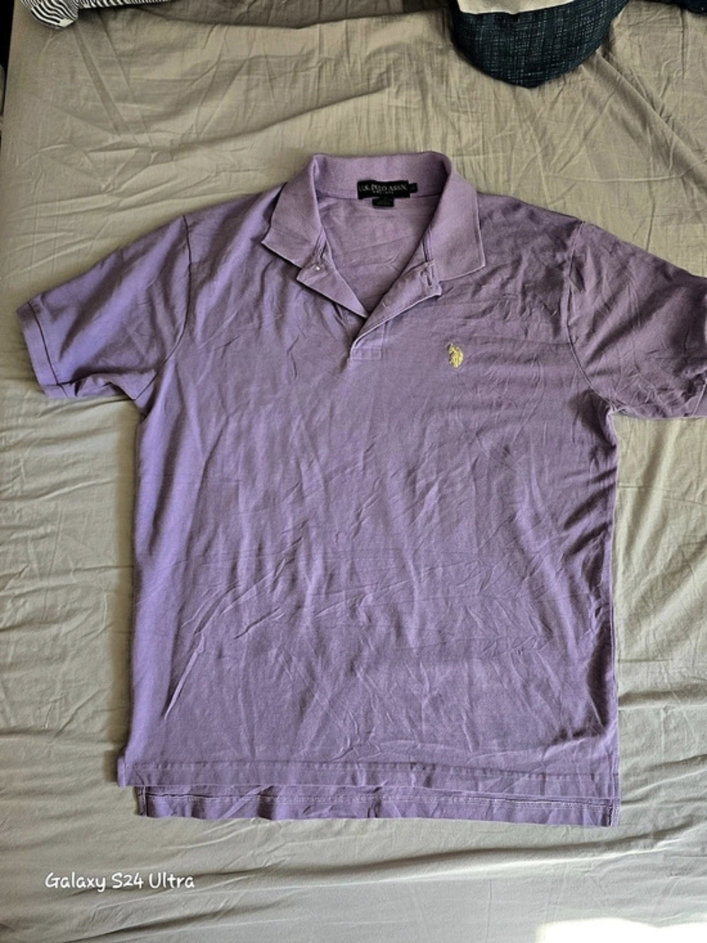 U.S. Polo Assn. Classic Fit Short Sleeve Polo Shirt. Purple Large
P2P=22. L=29